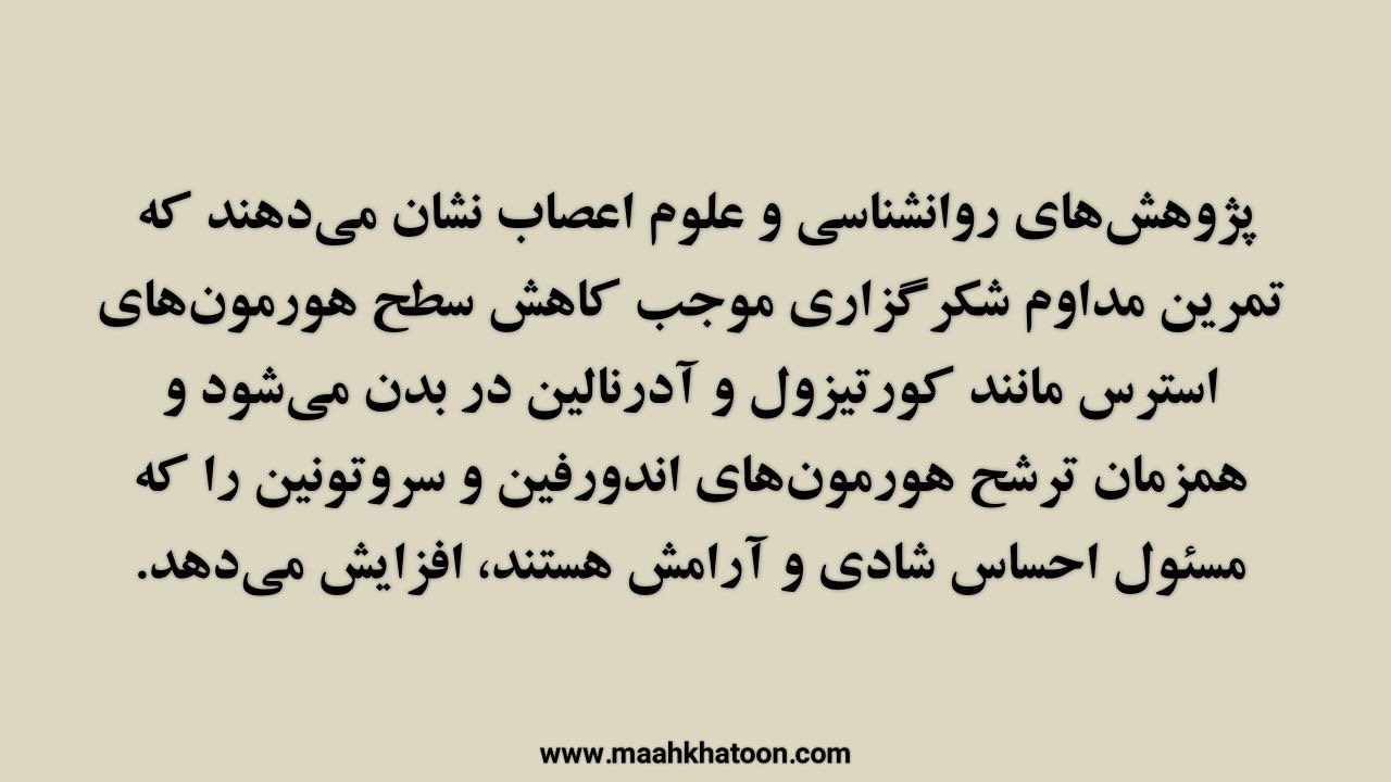 با شکرگزاری، آرامش را به قلبت برگردان