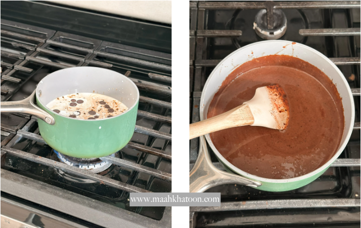 کیک لیوانی شکلات داغ