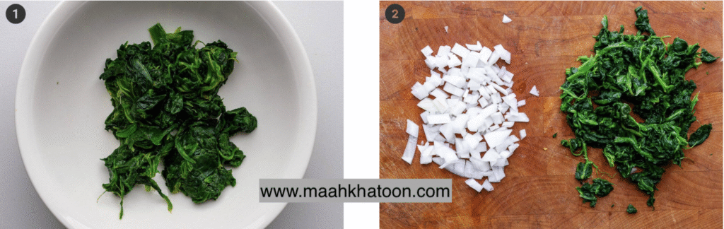 اسکرامبل اسفناج و تخم مرغ