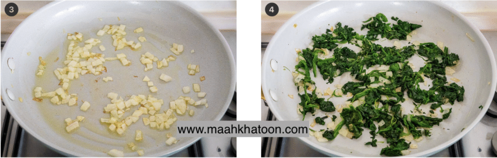 اسکرامبل اسفناج و تخم مرغ